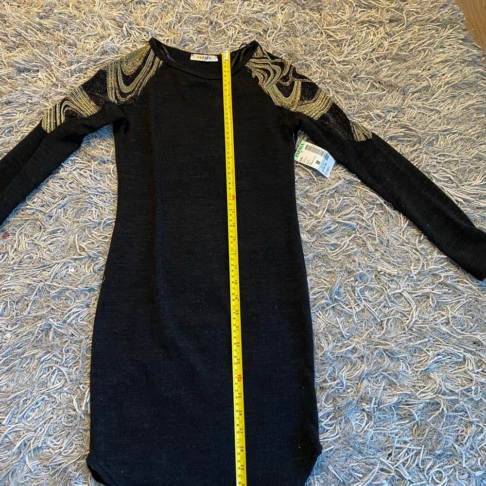 Black Gold Glitter Sweater